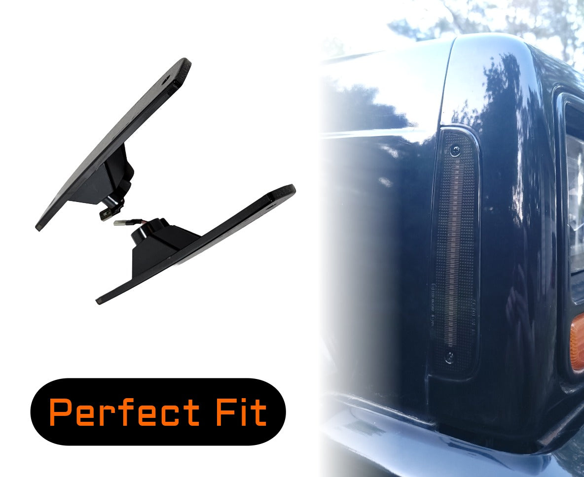 Single Row Amber LED Side Marker Lights; Smoked