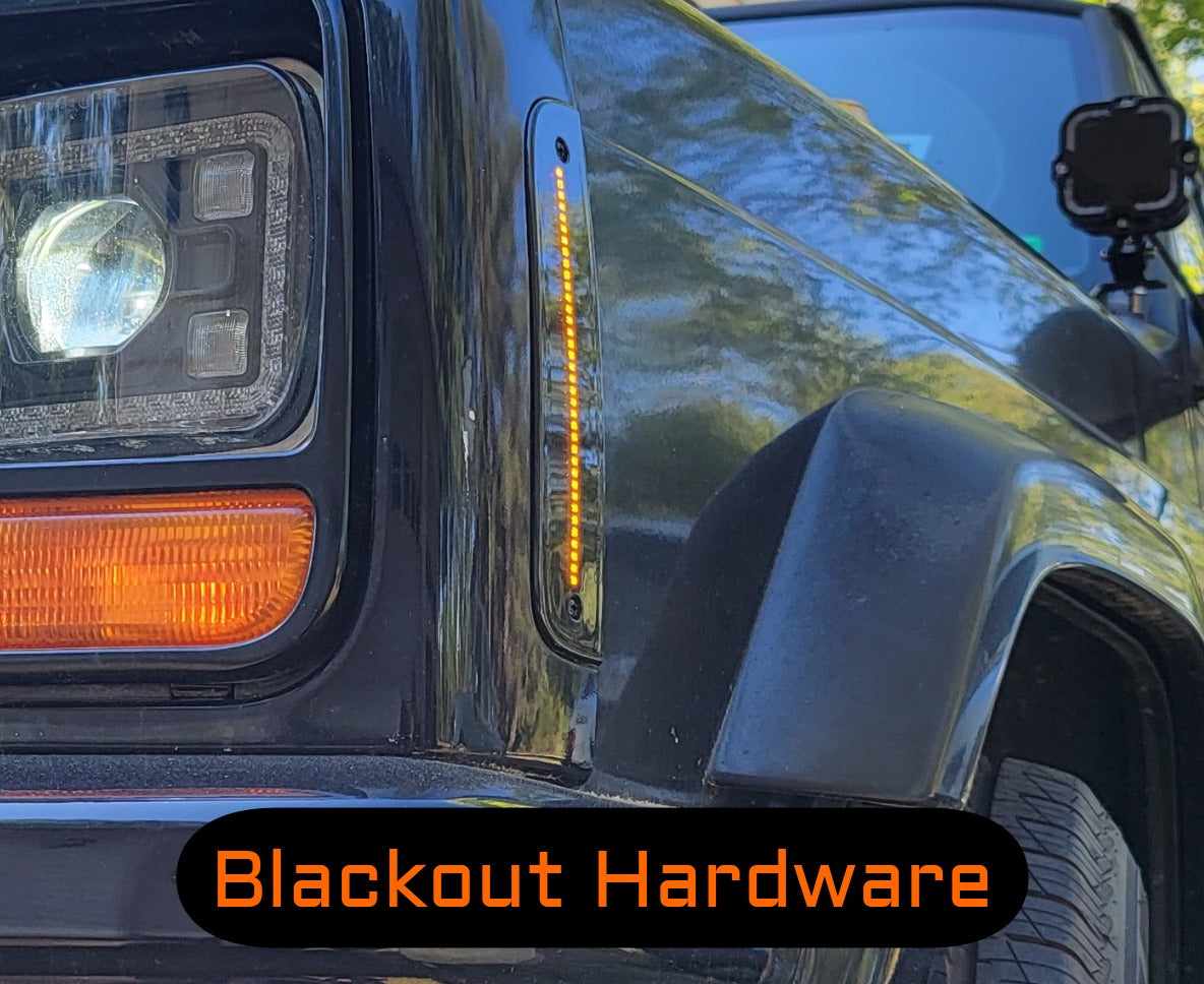Single Row Amber LED Side Marker Lights; Smoked