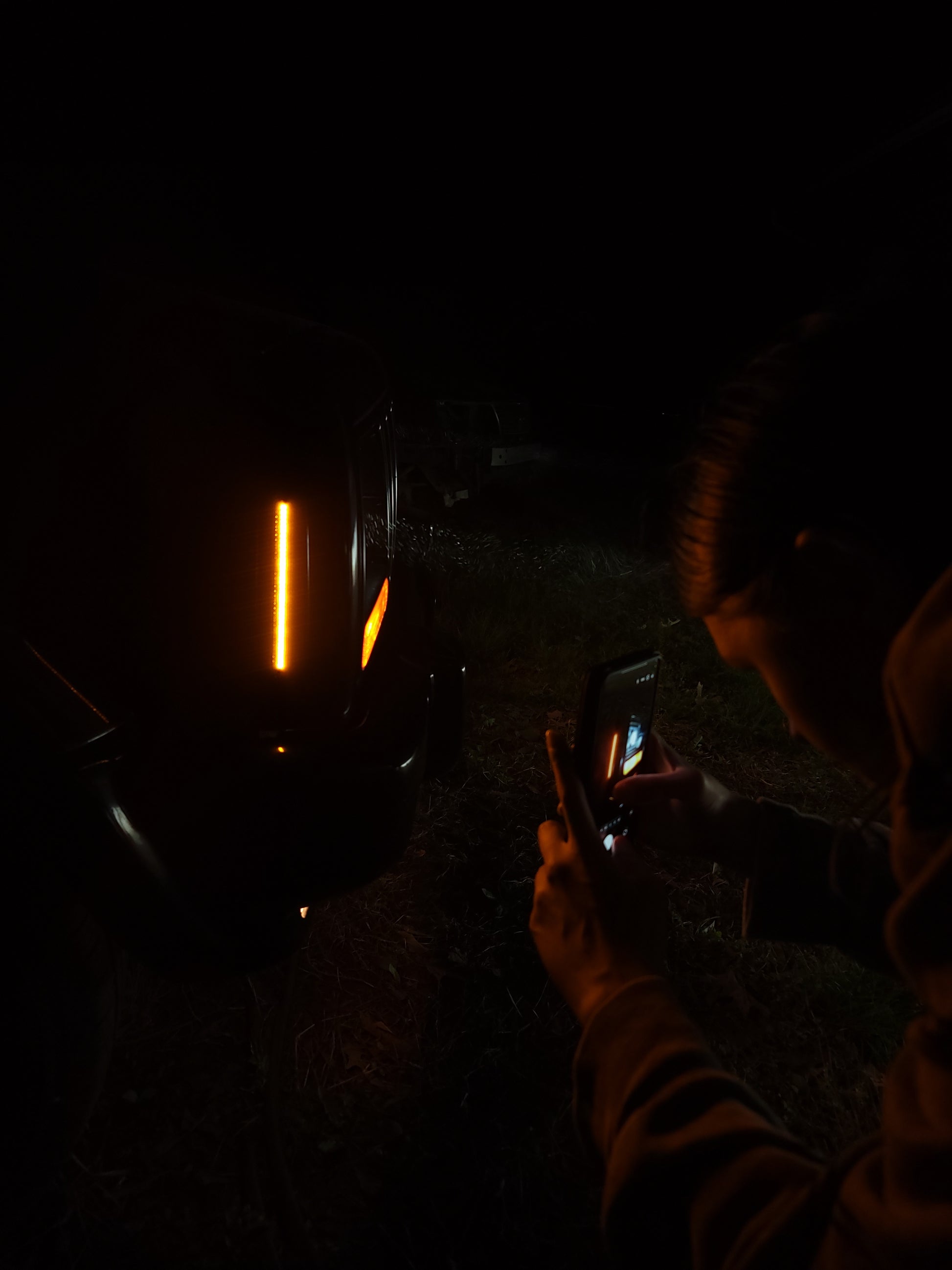 Single Row Amber LED Side Marker Lights; Smoked